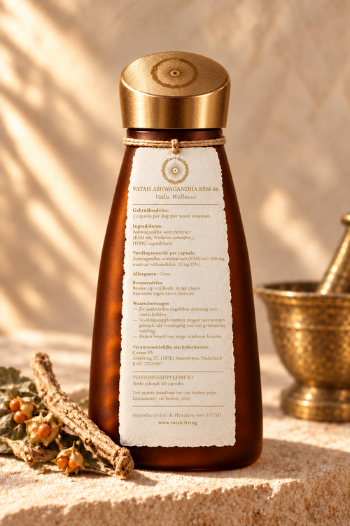 VATAH Ashwagandha KSM-66 — bottle back label