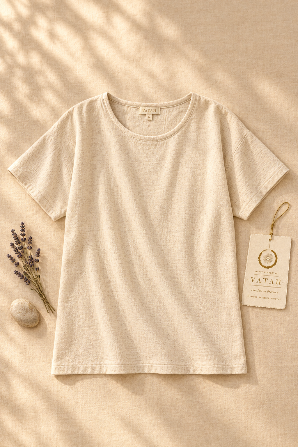 VATAH Cotton Practice Top — flat lay full view