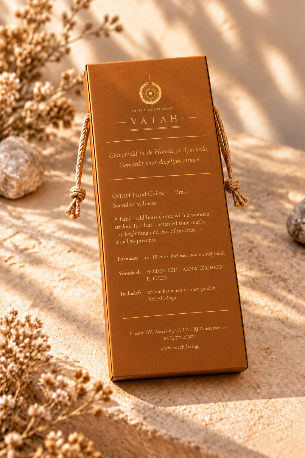 VATAH Hand Chime — box back label