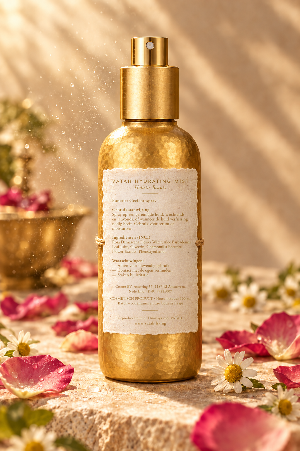 VATAH Hydrating Mist — bottle back label