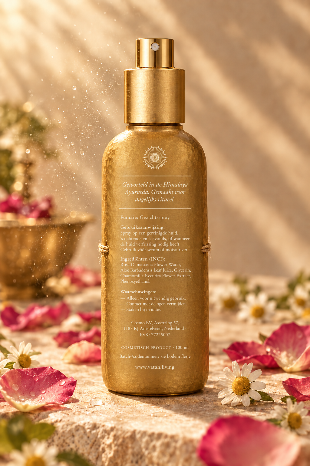 VATAH Hydrating Mist — box back label
