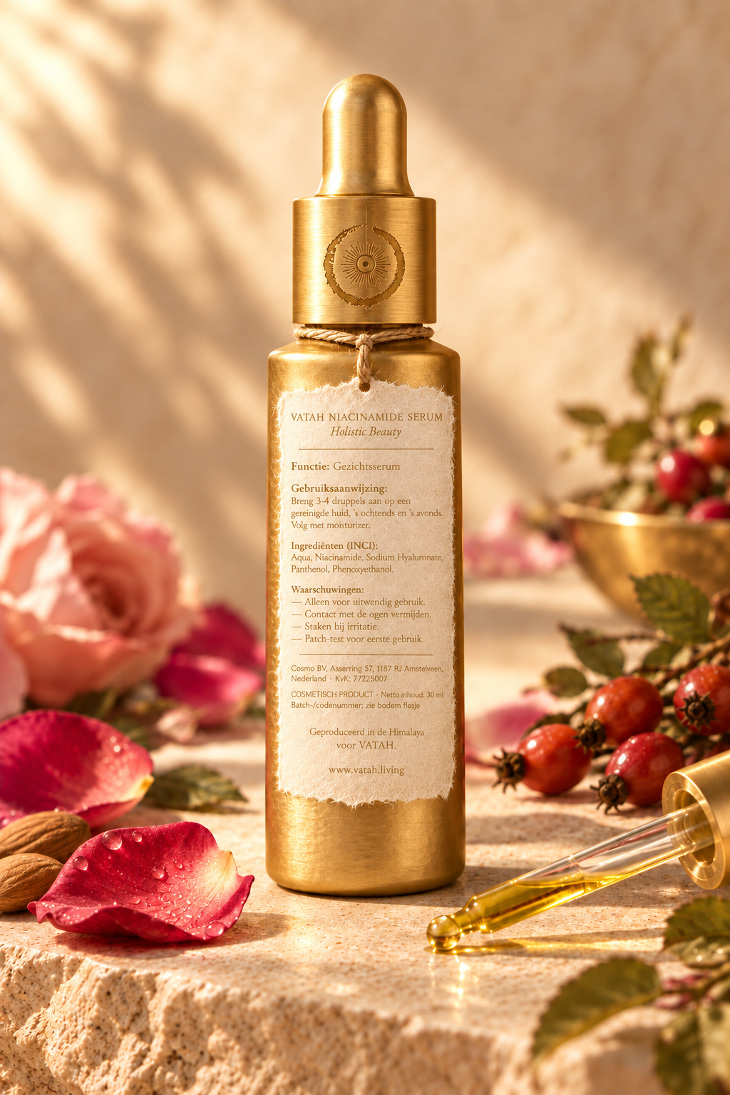 VATAH Niacinamide Serum — bottle back label