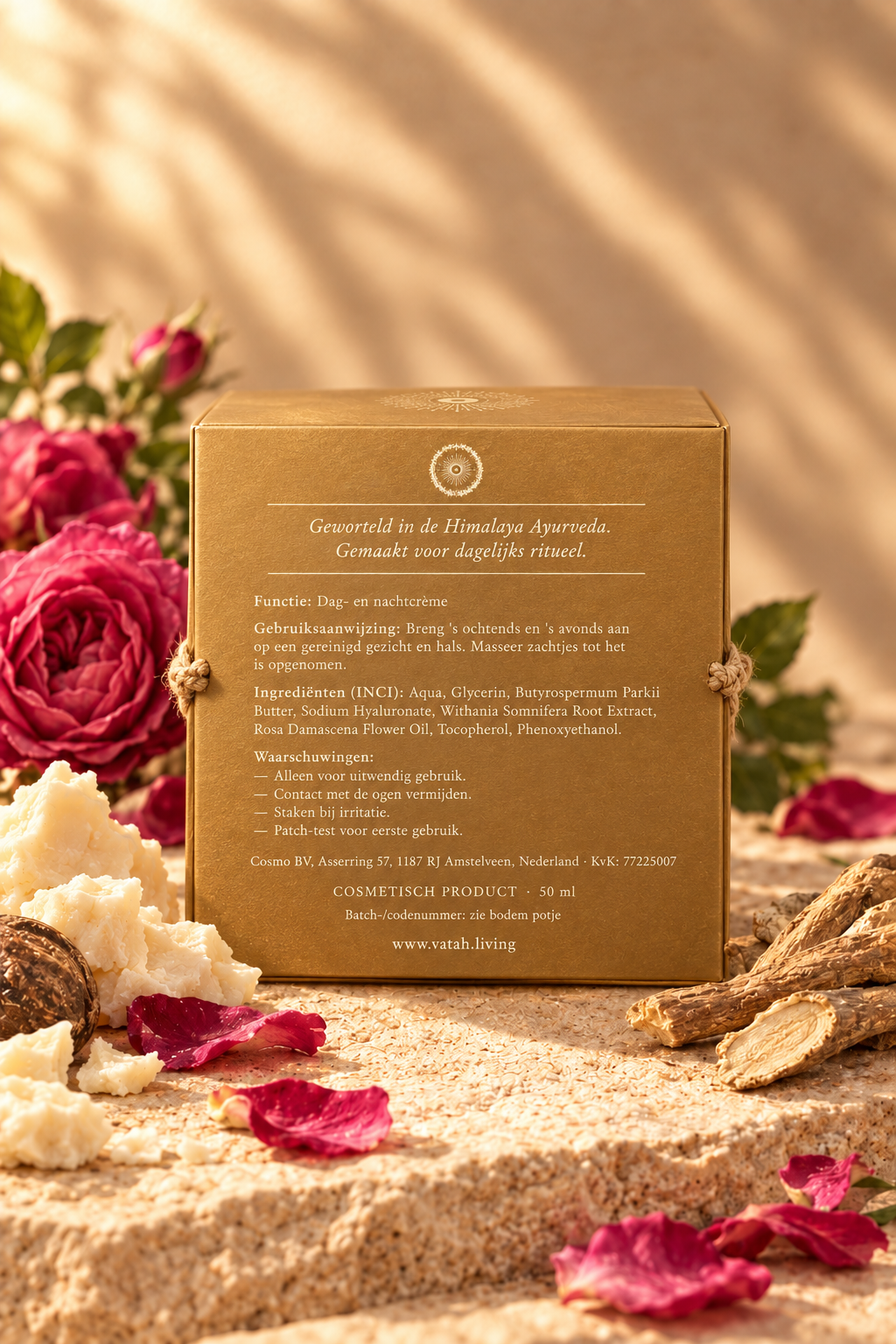 VATAH Radiance Cream — box back label