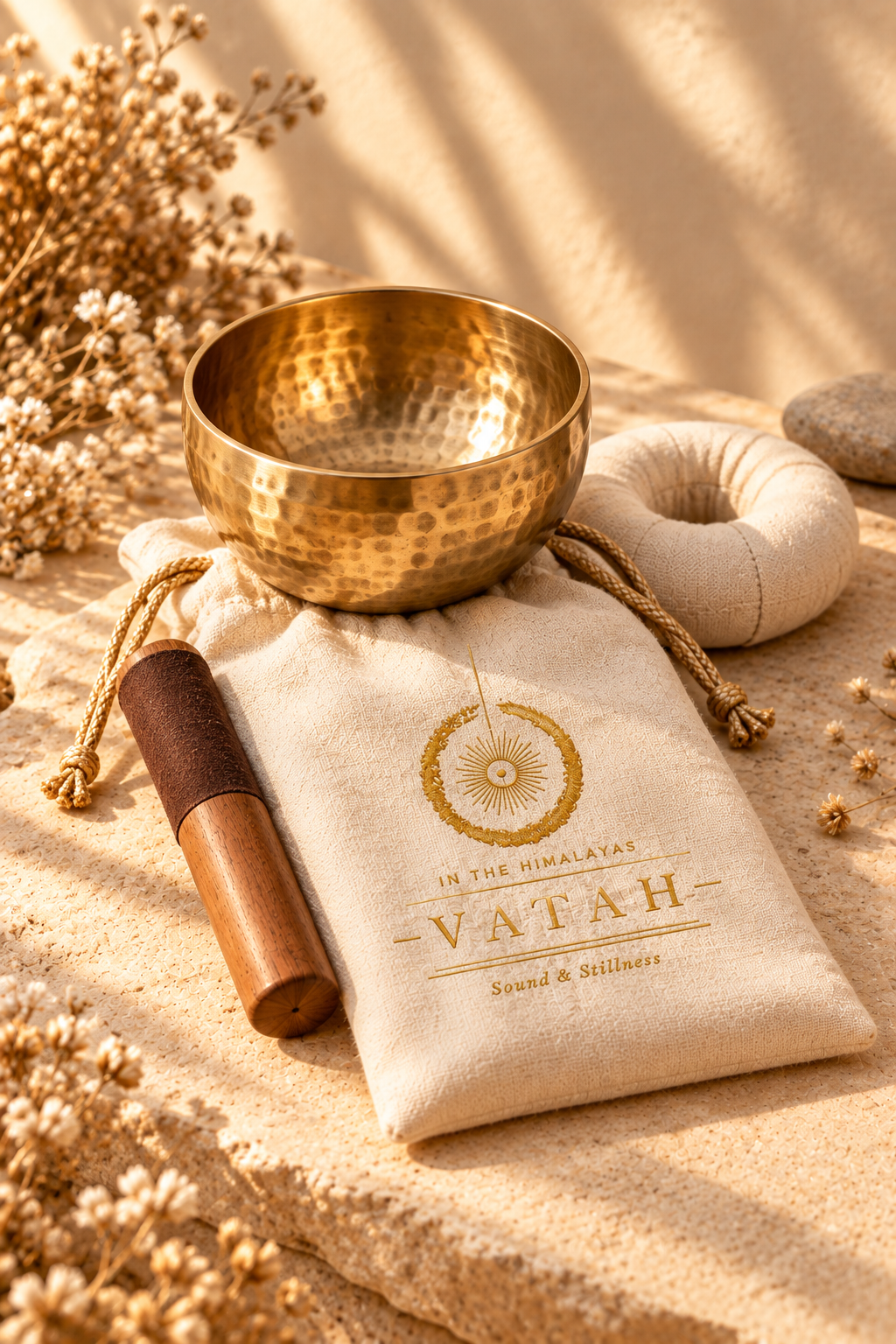 VATAH Singing Bowl — bowl with striker and pouch
