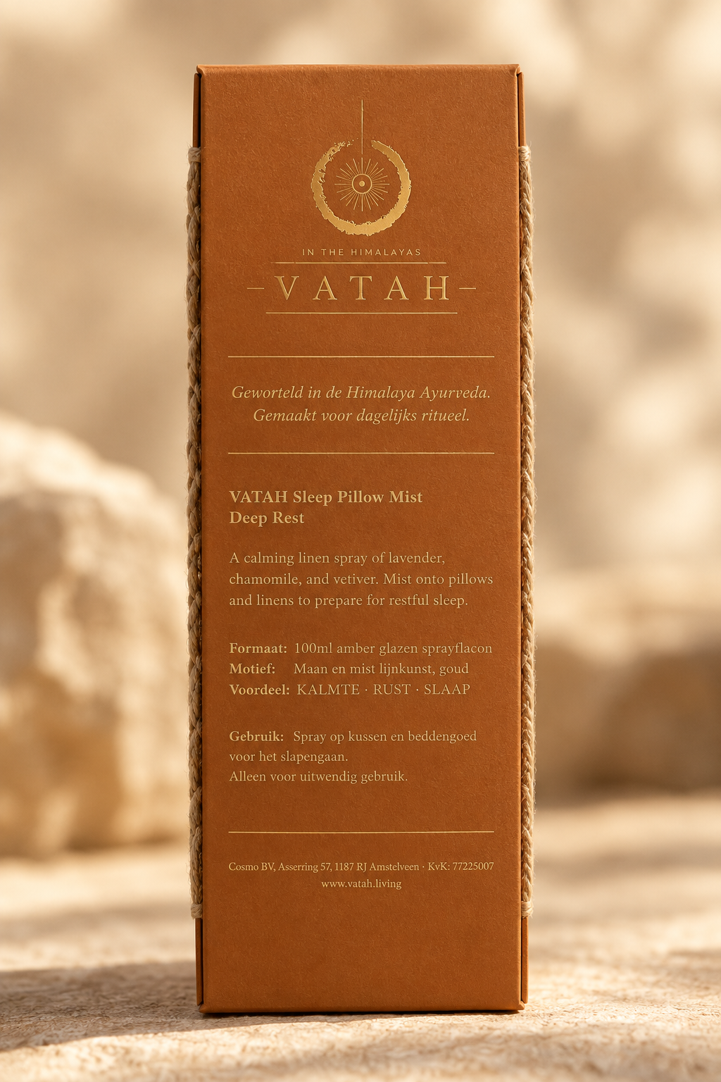 VATAH Sleep Pillow Mist — box back label