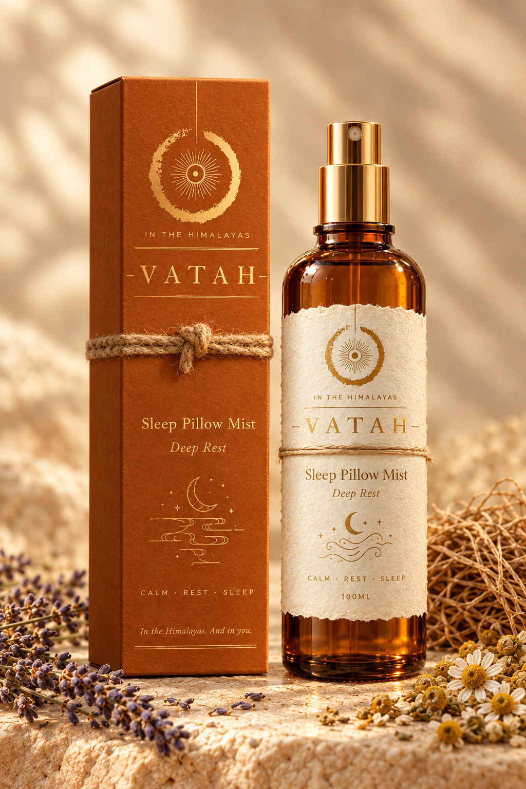 VATAH Sleep Pillow Mist — box and bottle front