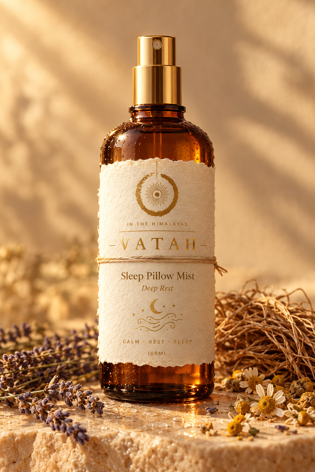 VATAH Sleep Pillow Mist — amber bottle product shot